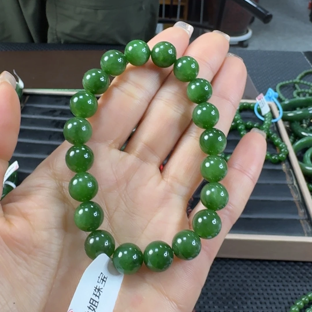 和田玉（碧玉）未镶嵌手链卡10