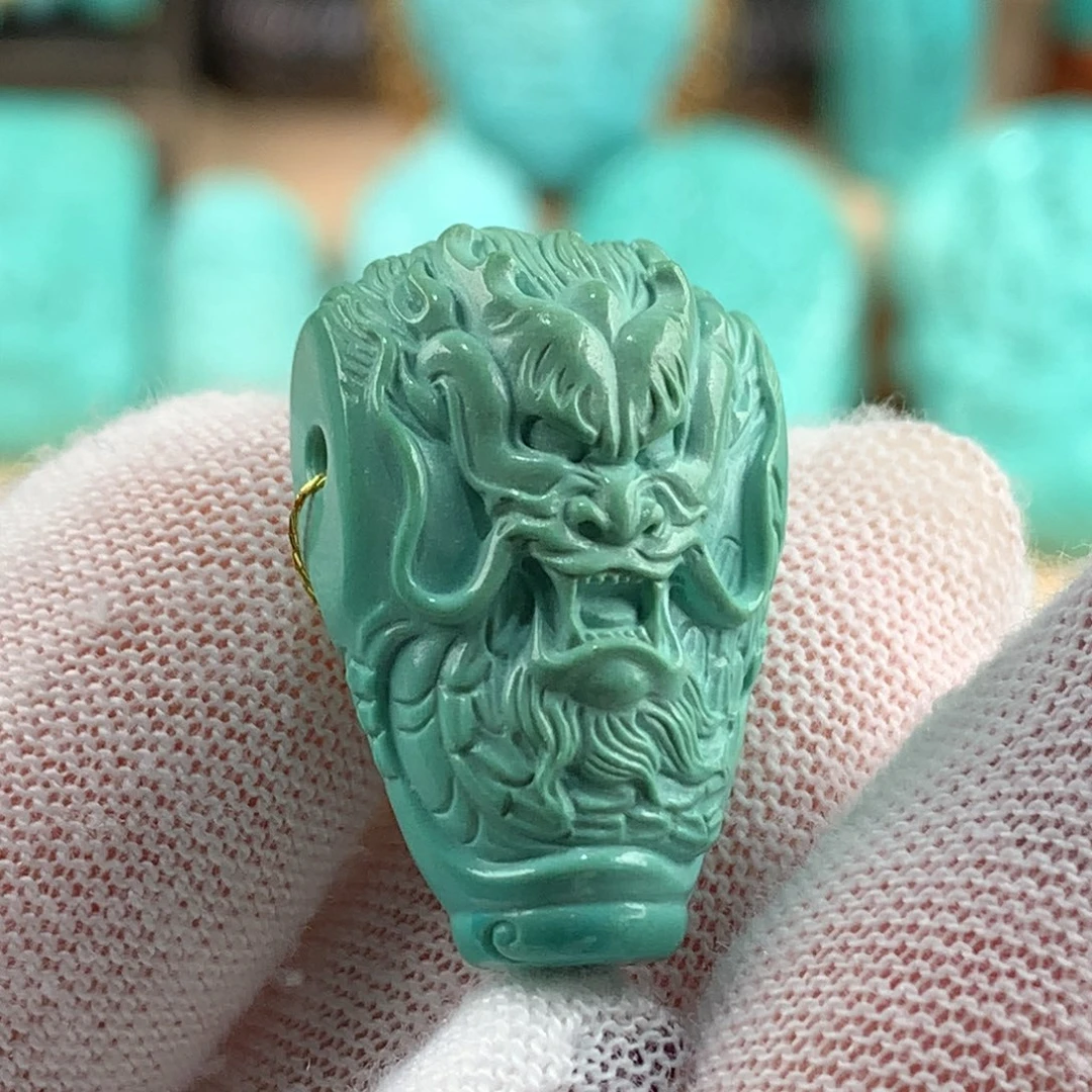 未镶嵌绿松石龙三通卡16+