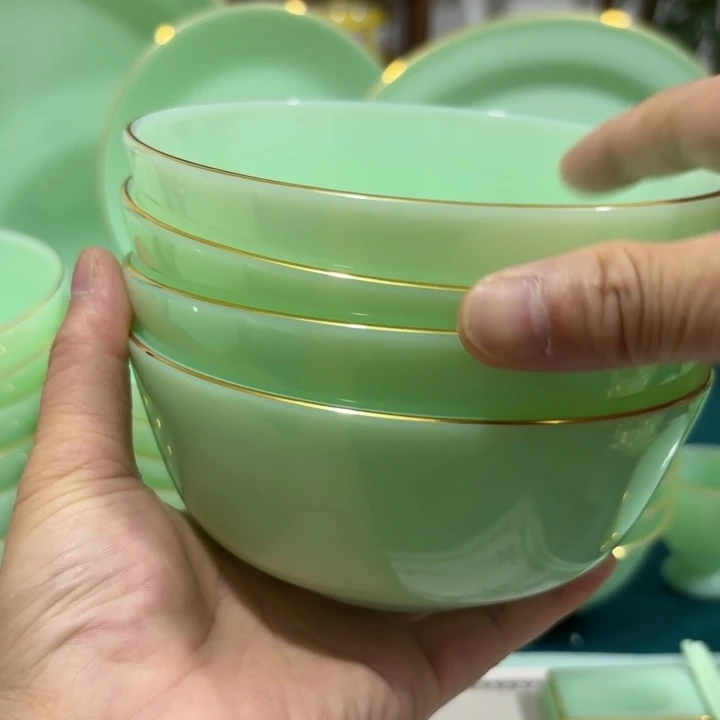 景德镇陶瓷玉瓷单品5.5寸4个