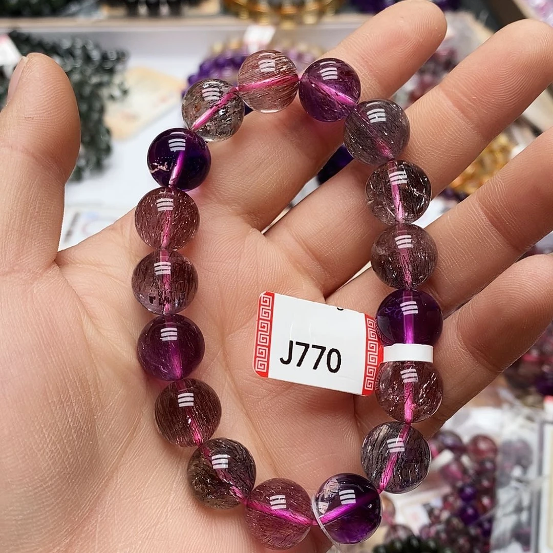 未镶嵌手链水晶J770超七12+