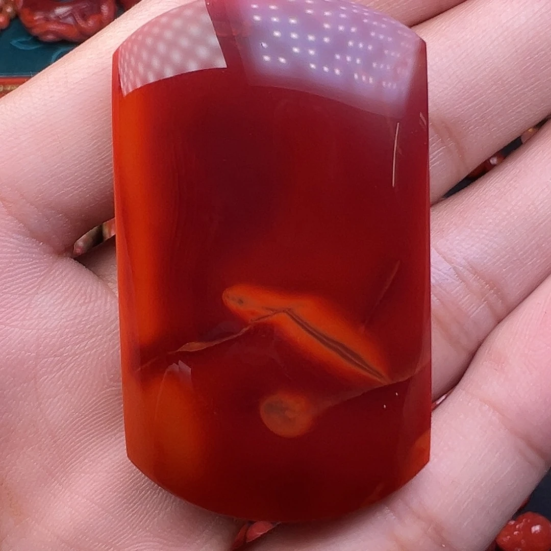 南红玛瑙未镶嵌川料原矿无事牌