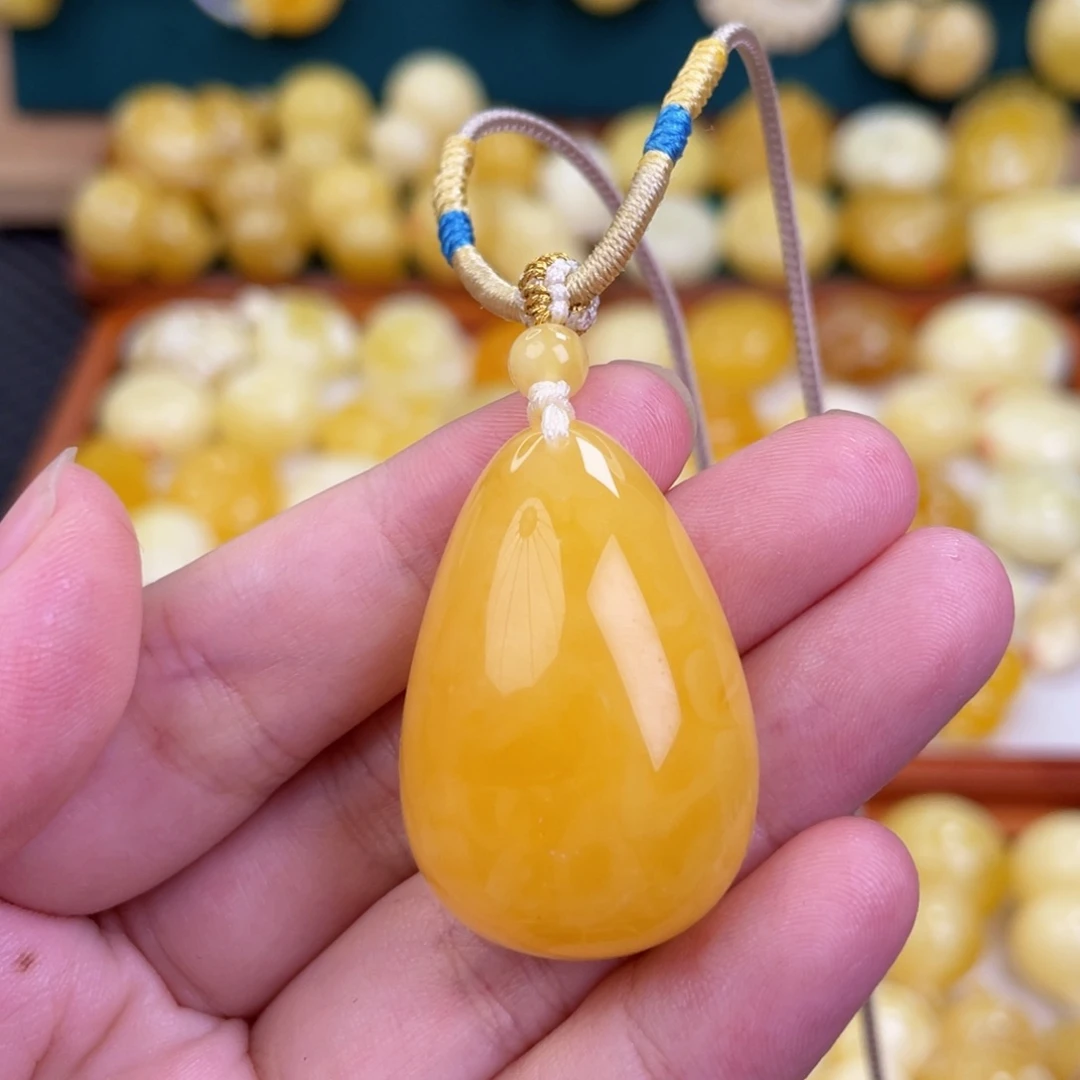 蜜蜡毛衣链未镶嵌蜜蜡