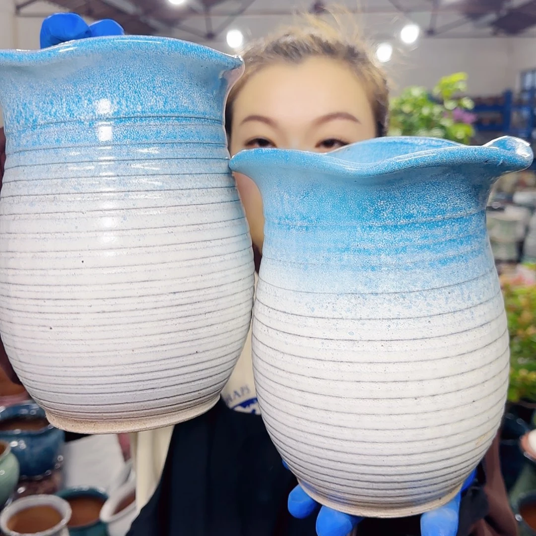 紫砂花盆高20口15