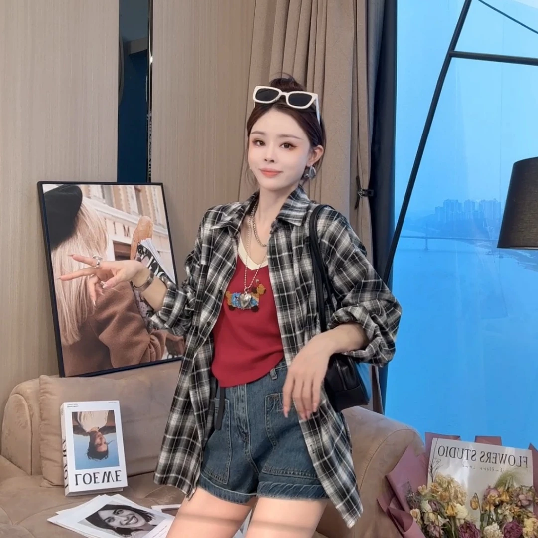 【晓溪服饰】春季新款简约时尚宽松通勤时尚宽松轻职风衬衫6128