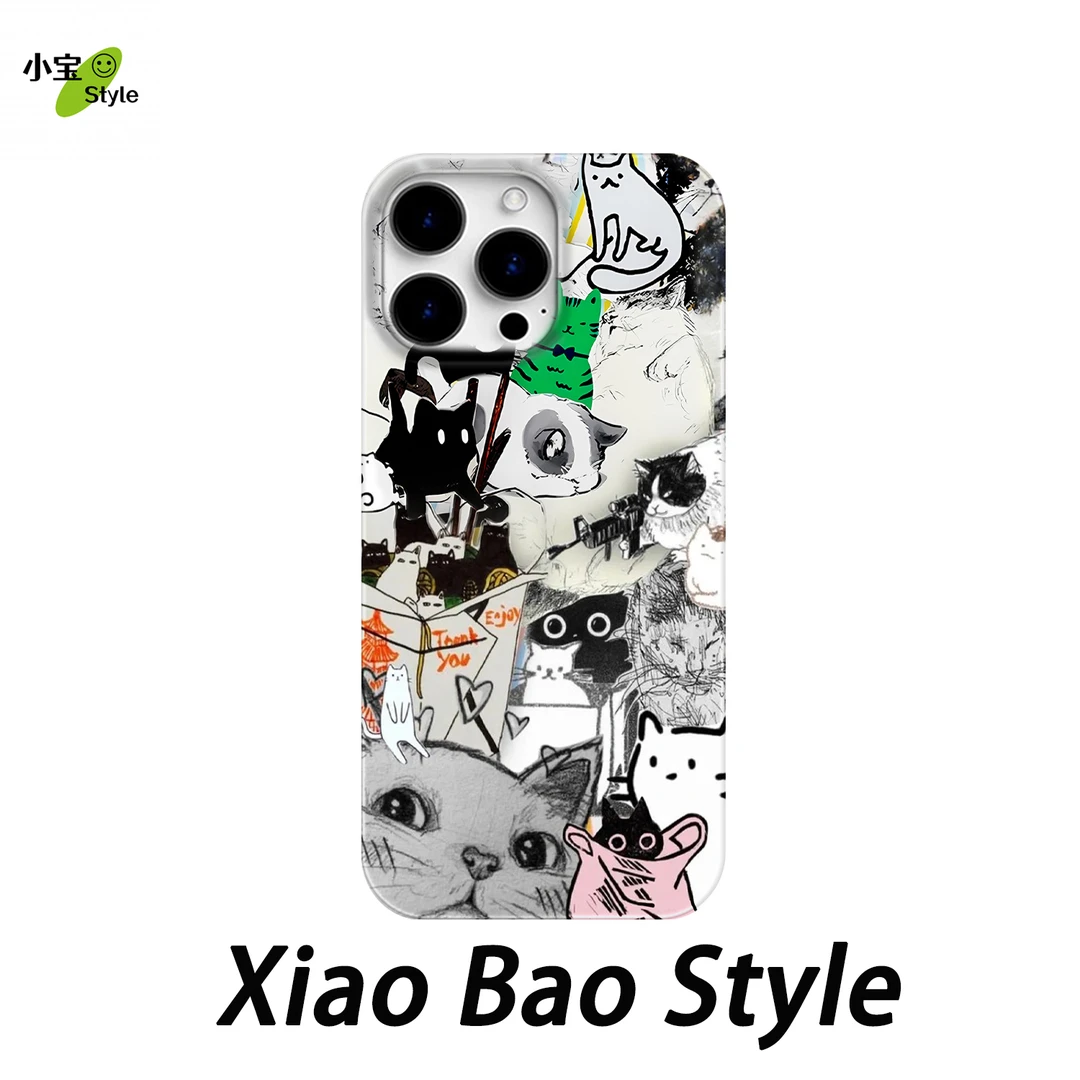 猫咪合集适用于苹果16promax手机壳可爱15/14pro趣味iPhone13/12p