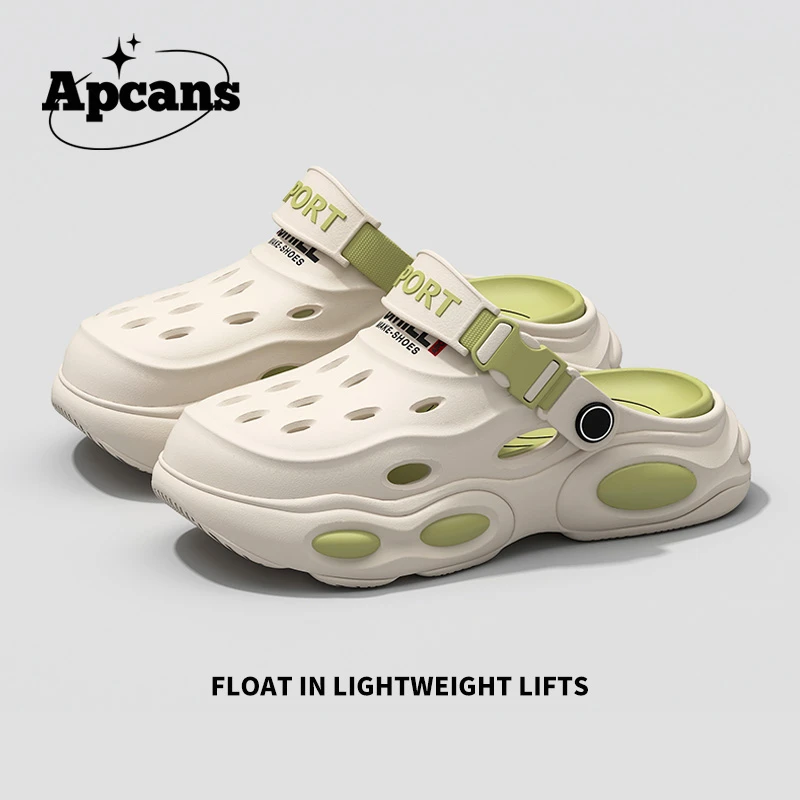 Apcans踩屎感拖鞋男外穿夏季新款EVA防滑厚底家居室内洗澡拖鞋男