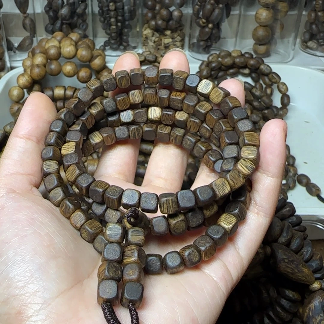 沉香手串多圈方糖24.6克绿奇楠高油0.6规格