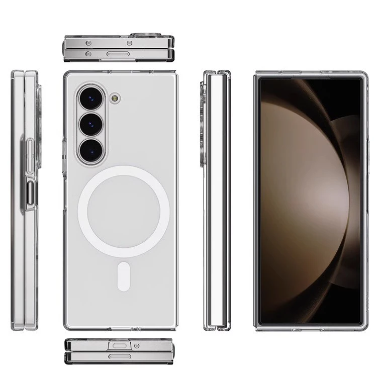 适用三星Zfold6手机壳折叠屏超薄Zfold5/4全透磁吸防摔透明保护壳