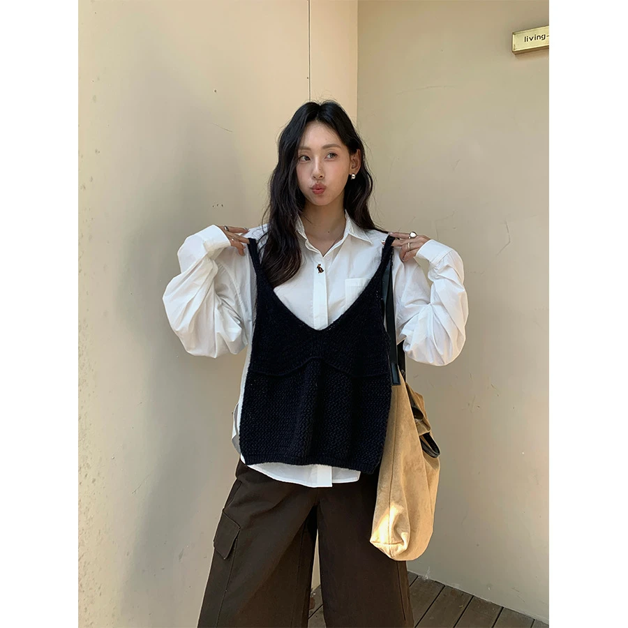 气质简约百搭显瘦镂空吊带背心女短款叠穿显瘦上衣530071