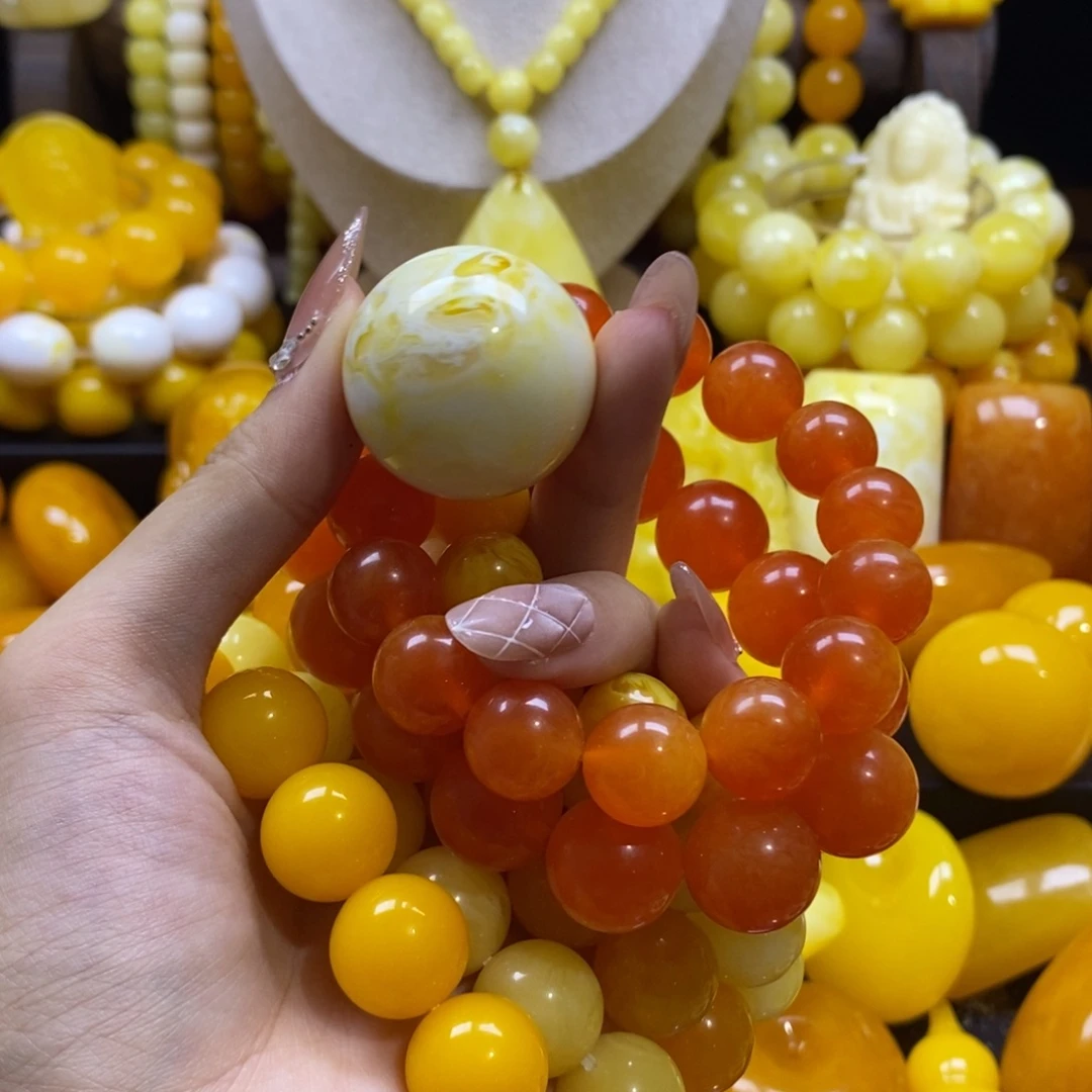 潇***生树脂全品无暇白色手串