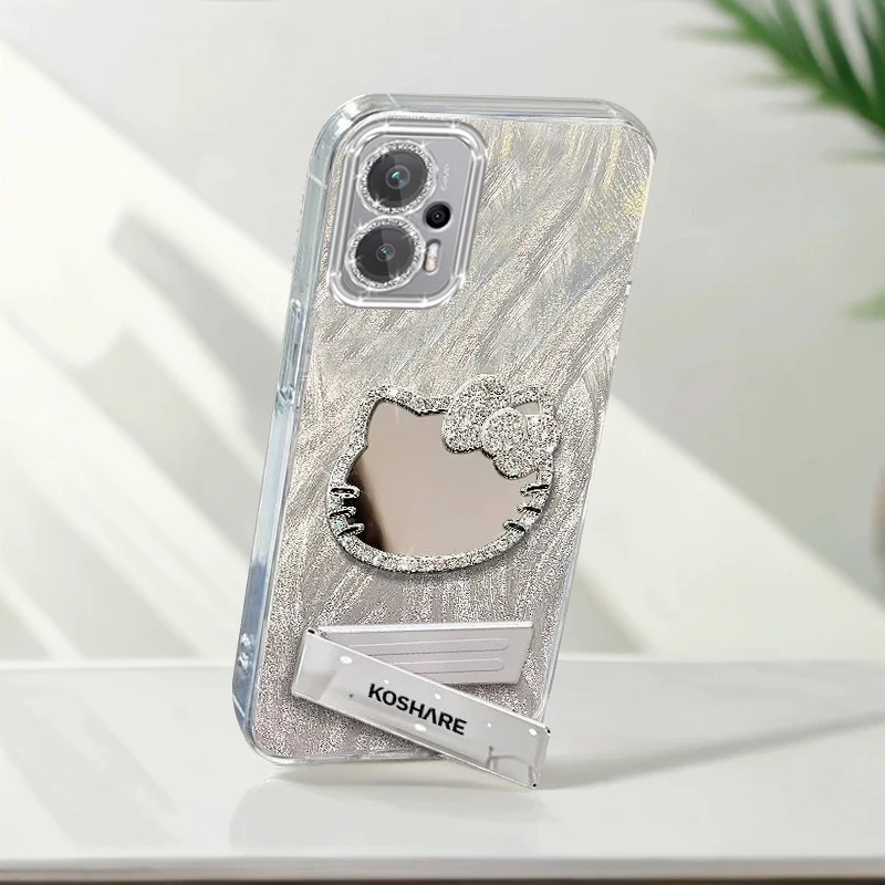 自带镜头膜红米Note12Turbo手机壳Redminote12turbo软壳镶钻kt猫