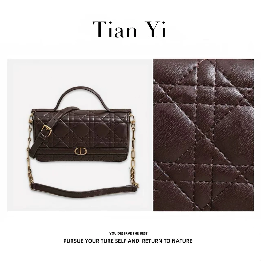 【Tian Yi渠道货】-2025新款轻奢单肩手提斜跨包  咖色 6001