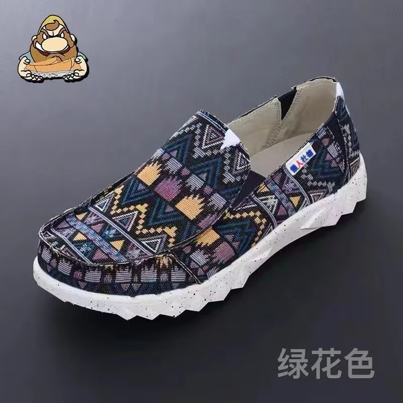 懒人杜德帆布鞋男士一脚蹬2025年新款低帮轻便透气休闲时尚懒人鞋