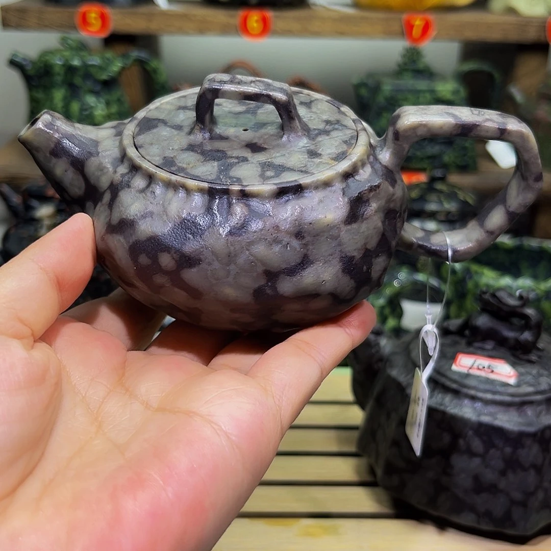 石材米粒石大把随形壶180c c