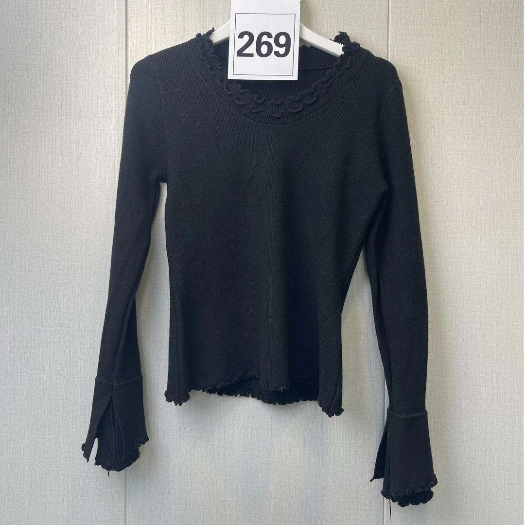 269纯色套头长袖针织衫秋冬女装打底潮流设计师上衣针织衫