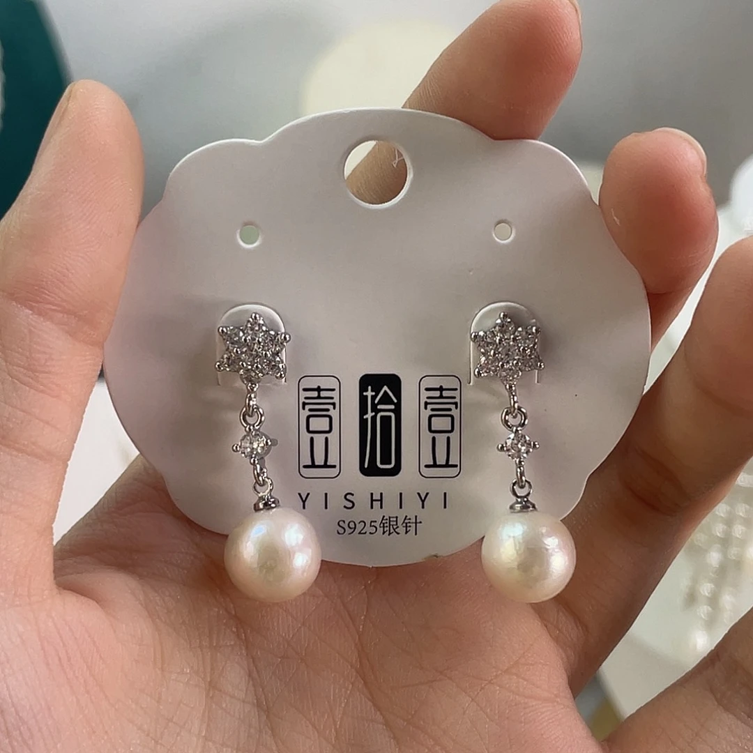 未镶嵌淡水珍珠耳饰厌*