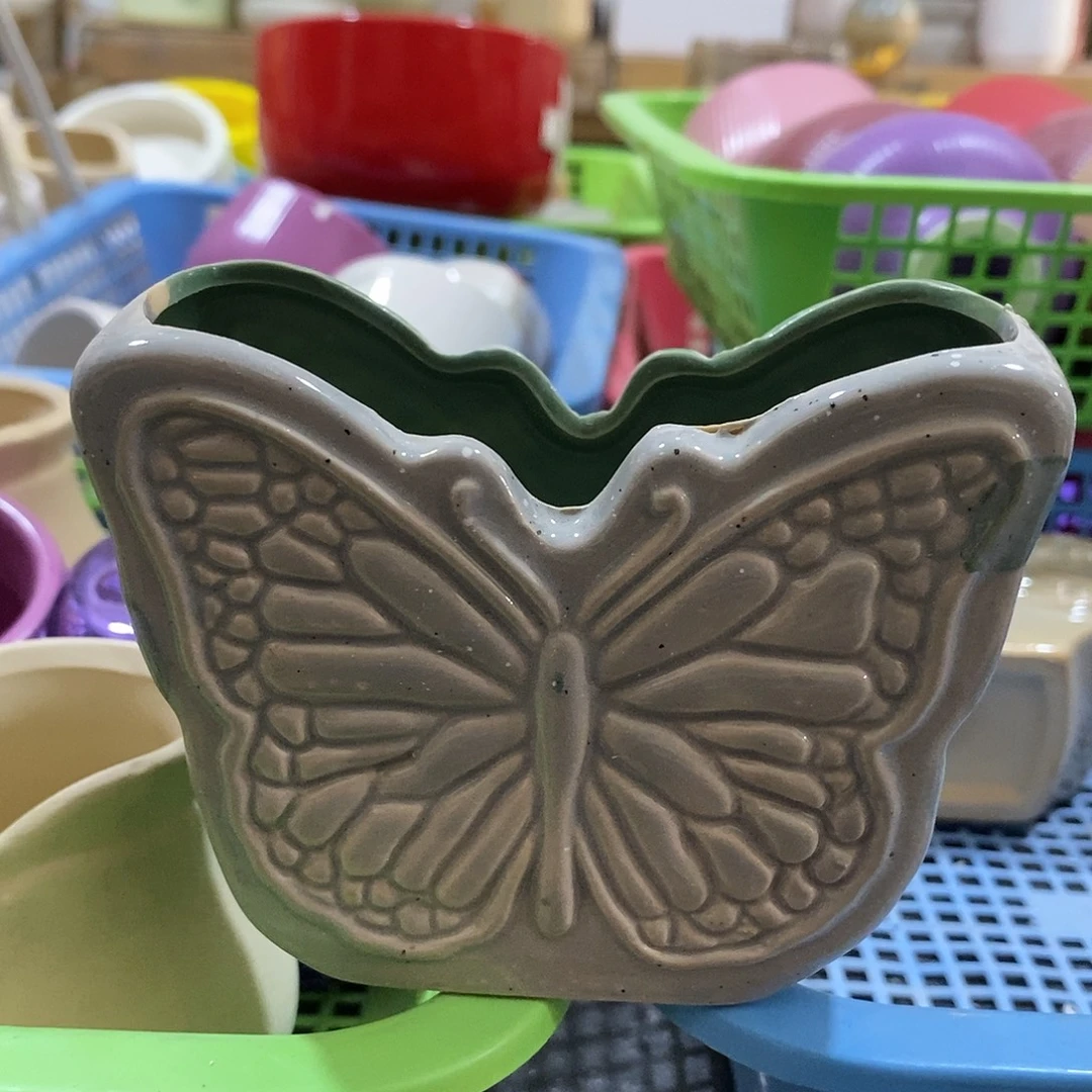 陶摆件陶盆有孔 瑕疵介意勿拍