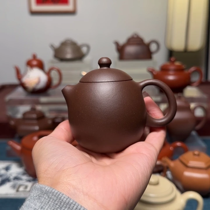 茶壶紫砂无证书清仓款紫泥 110cc