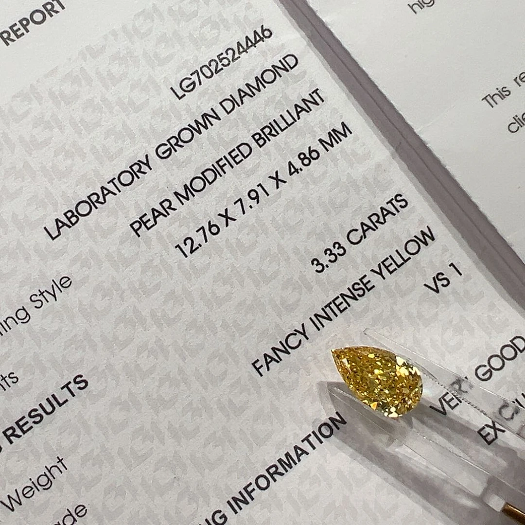 实验室培育钻石裸石未镶嵌小**?@LG702524446