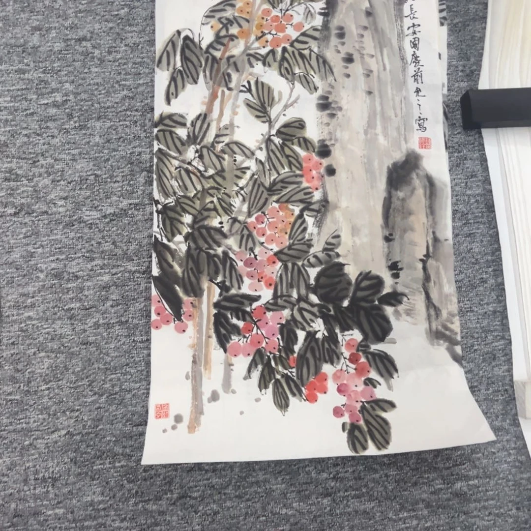 姚***馆国画绘画作品多次参加3张