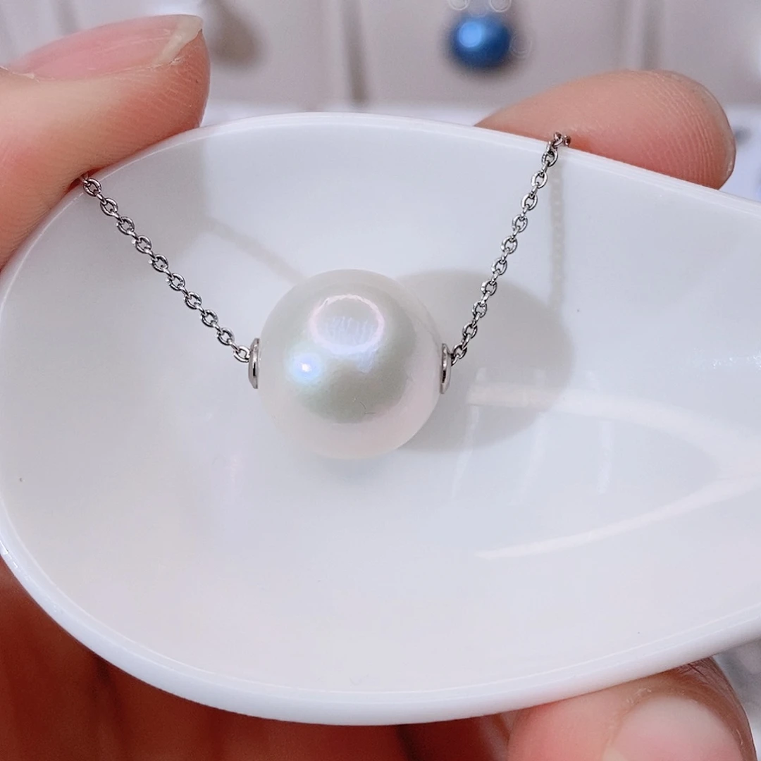 颈饰银S925镶嵌淡水珍珠
