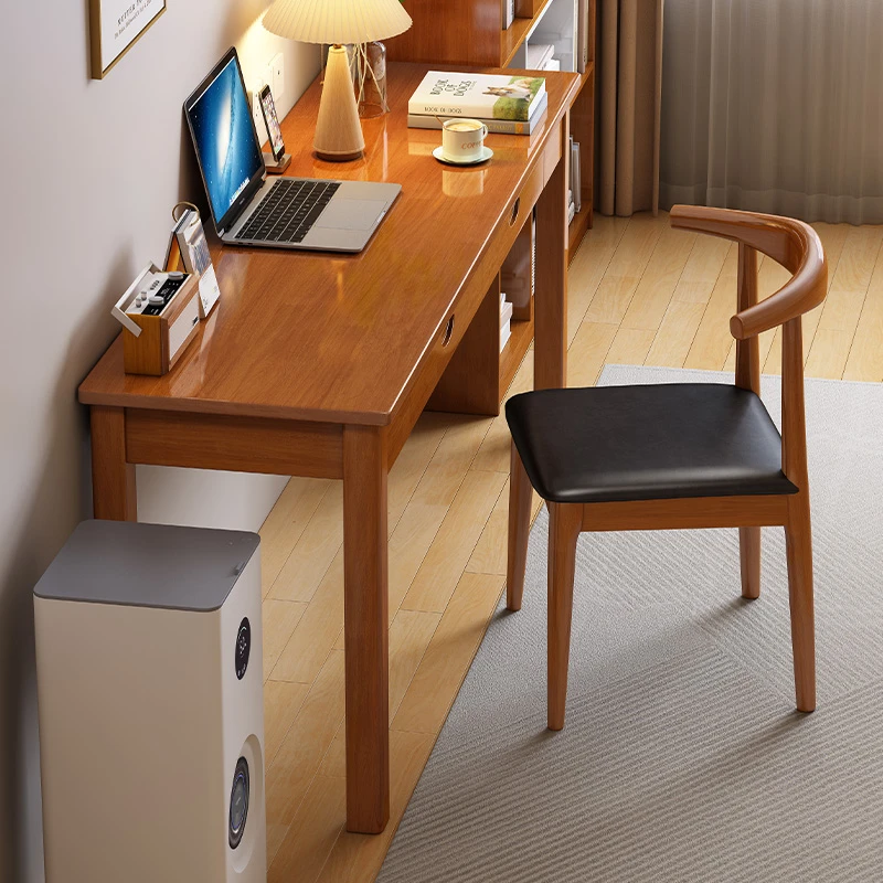 简约实木书桌40/45/50cm宽家用学习桌电脑桌卧室小型超窄款小桌子