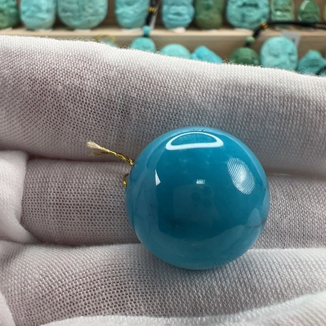 未镶嵌绿松石圆珠19.4mm