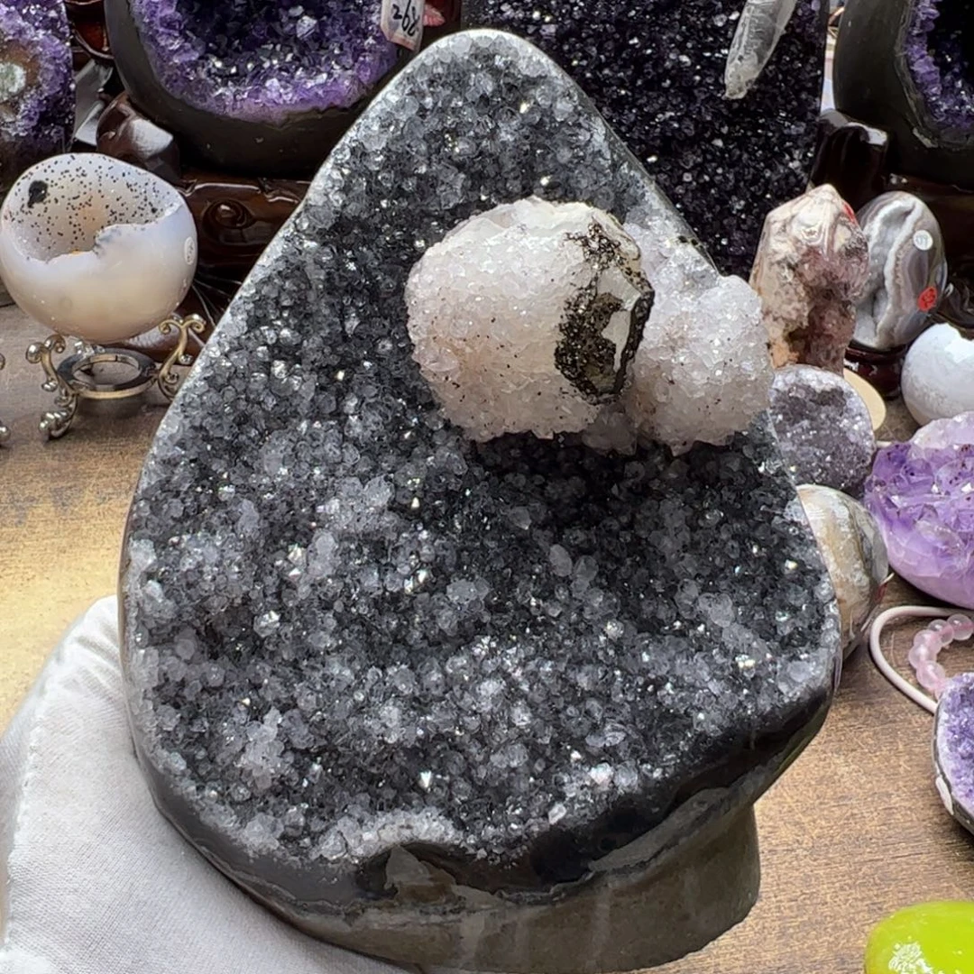 水晶珠宝半成品未镶嵌黑桃A晶镇67