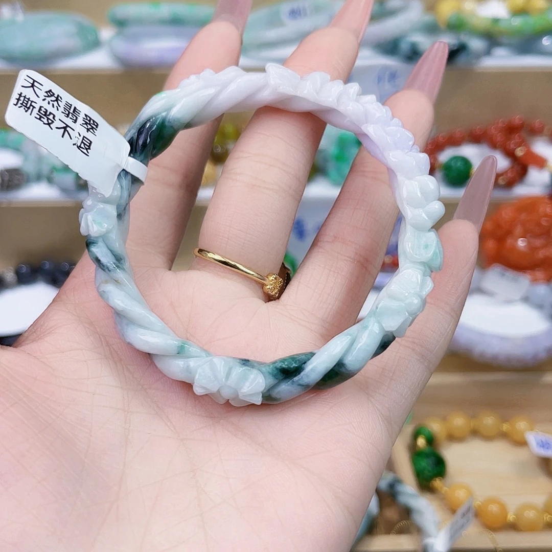 圏***翡翠未镶嵌手链手链