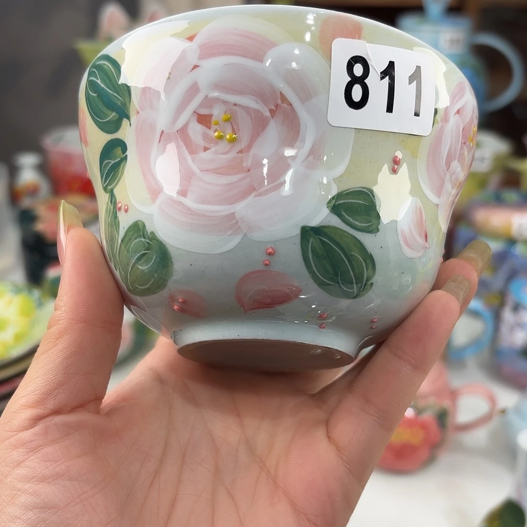 瓷片景德镇手绘高温釉下彩陶瓷茶具
