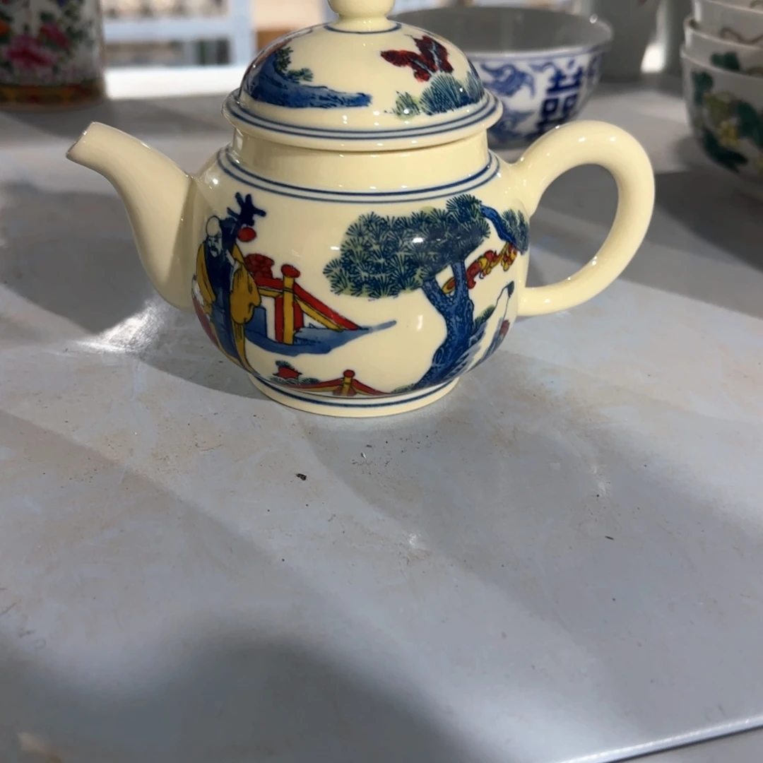 瓷片摆件手绘瓷器全部处理