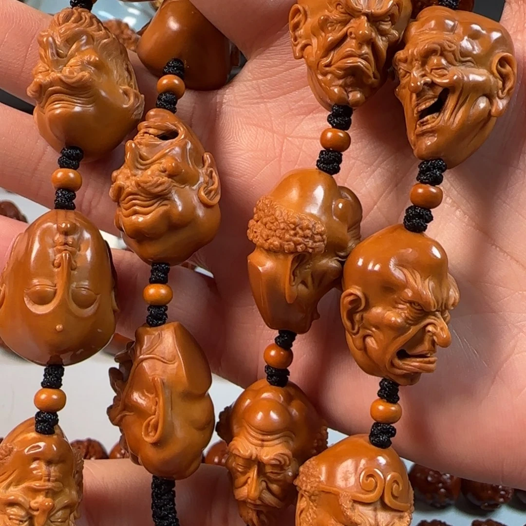 手串橄榄核油核十八罗汉脖挂
