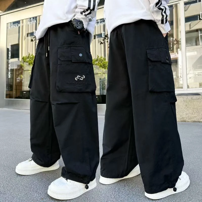 【25112】夏季潮流双M刺绣工装阔腿裤（直播实物为主）