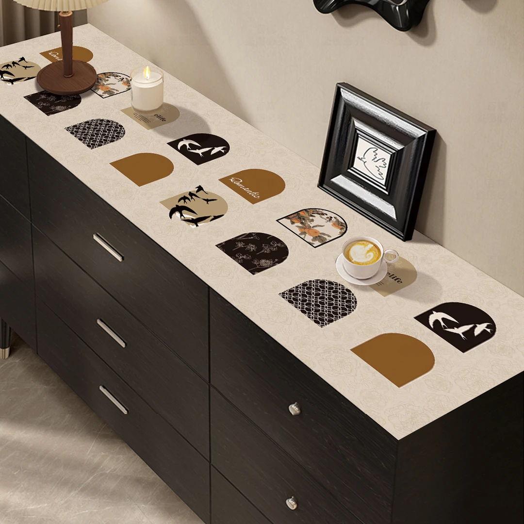 轻奢鞋柜保护垫防水防油防刮免洗高级感皮革鞋柜电视柜台面桌垫子