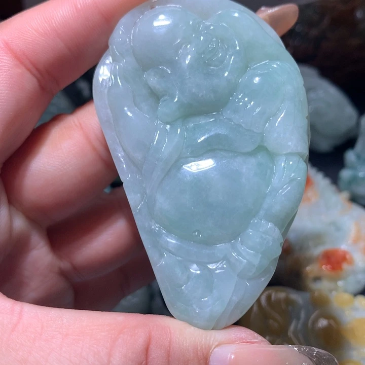 翡翠未镶嵌颈饰保真天然A货翡翠