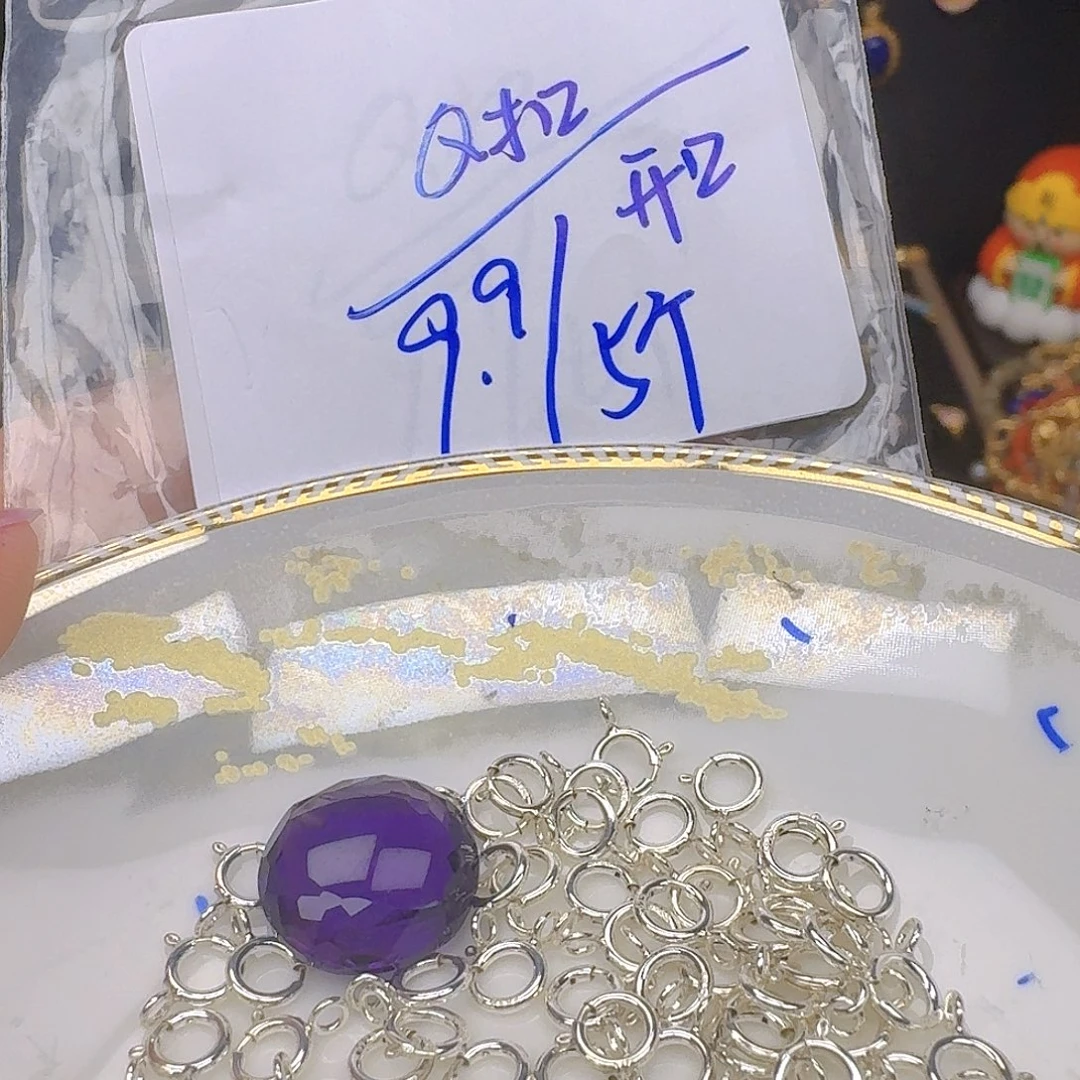 紫晶颈饰银S925镶嵌紫水晶925镶嵌107