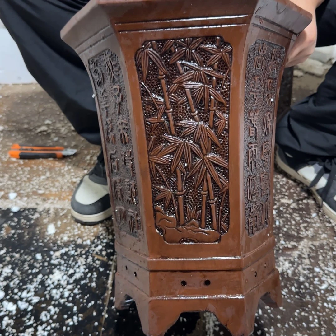 紫砂花盆口径23.30口径