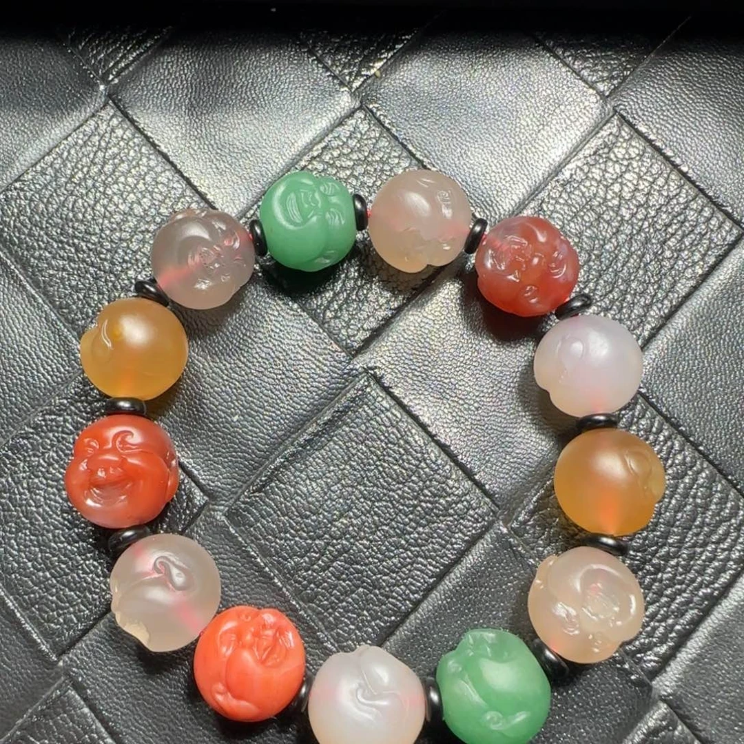 南红玛瑙未镶嵌手串14mm➕