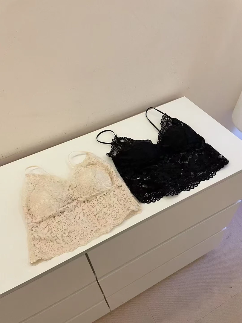 自带胸垫肩带不掉蕾丝高品质美背（贴身衣物不退换）