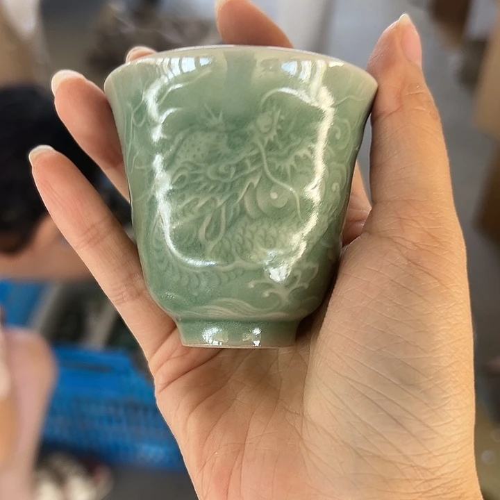 龙泉云间青瓷小米茶器