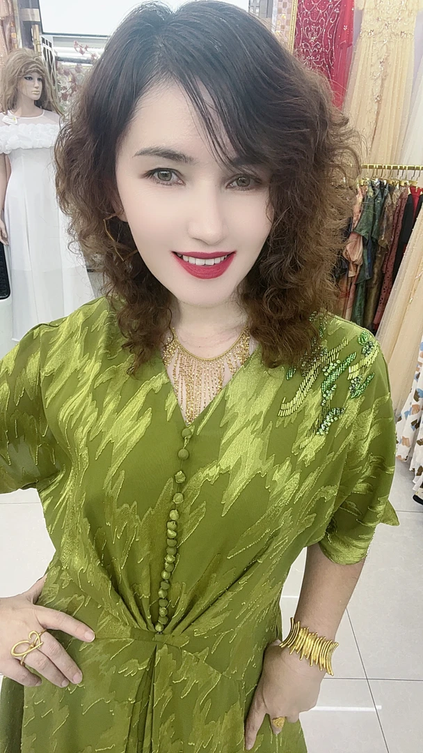 MODA KIZ 夏季时尚透气遮肉显瘦显高气质百搭连衣裙