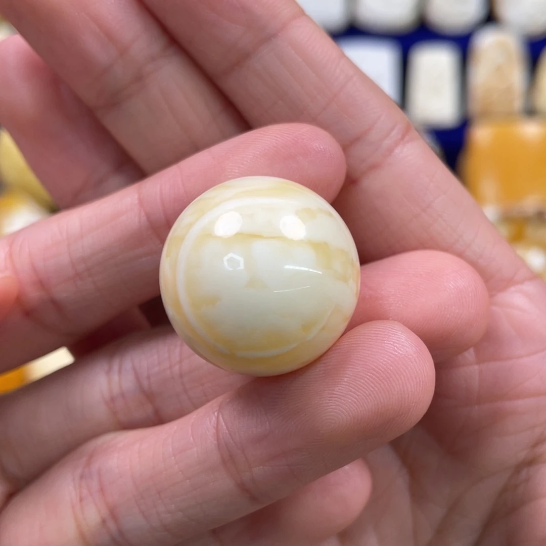 蜜蜡裸石未镶嵌琥珀蜜蜡珠子卡22.2mm