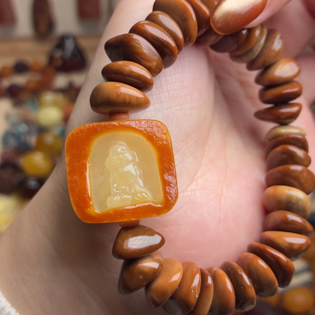 琥珀未镶嵌颈饰宝宝佛