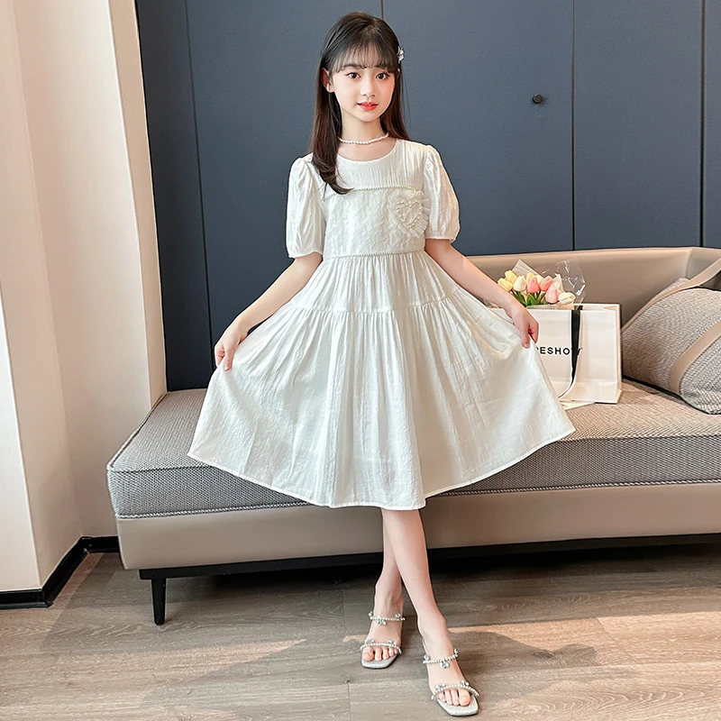 女童夏季连衣裙2025新款儿童时尚洋气裙子中大童休闲小香风长裙潮