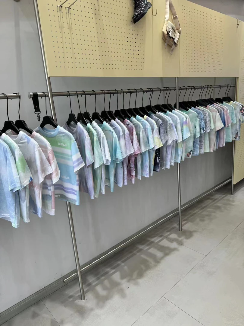 休闲童装T恤夏季短袖扎染打底毛衣男圆领吸汗牛仔