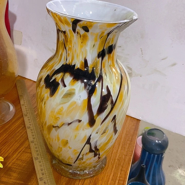 琉璃琉璃花瓶高27口8