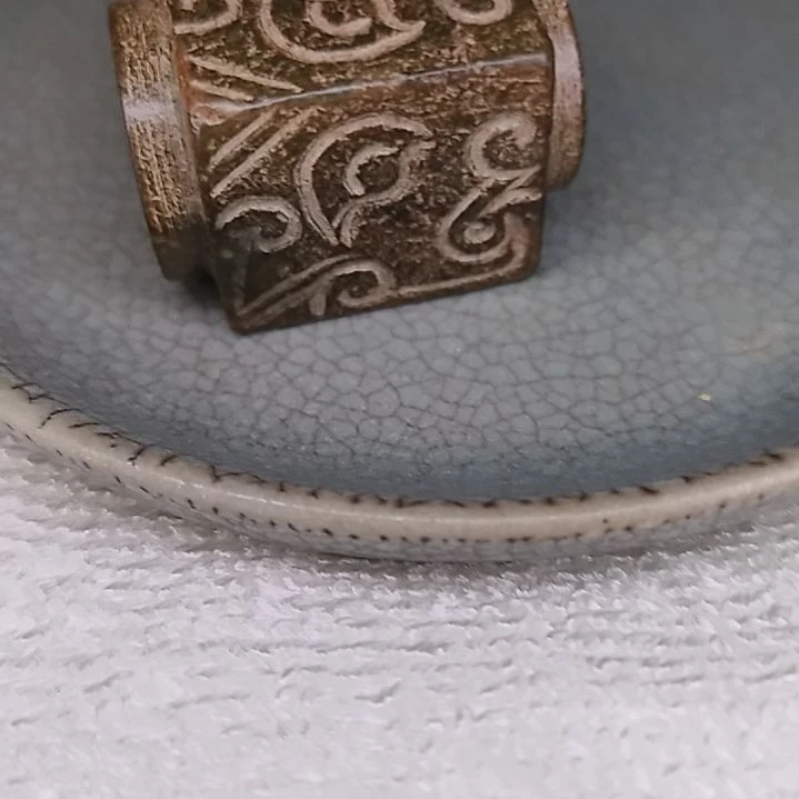 摆件开片瓷器瓷片摆件