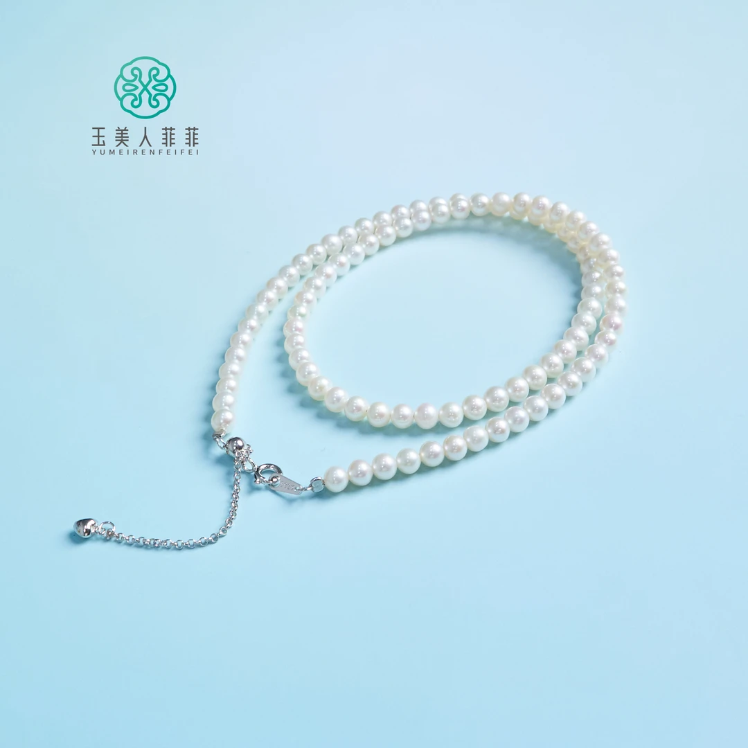 石惑珠宝^珍珠项链约4-5mm
