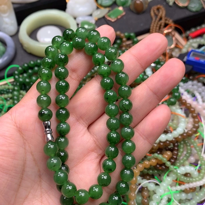 和田玉未镶嵌手链65