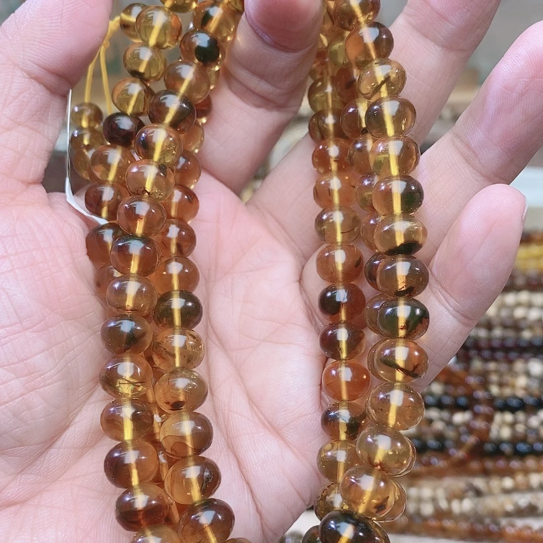 琥珀未镶嵌裸石9金